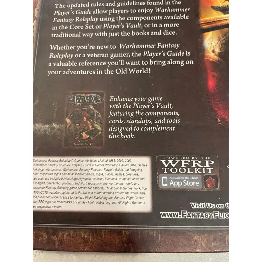 Warhammer Fantasy Roleplay Player’s Guide Hardcover RPG Tabletop  Playing RARE